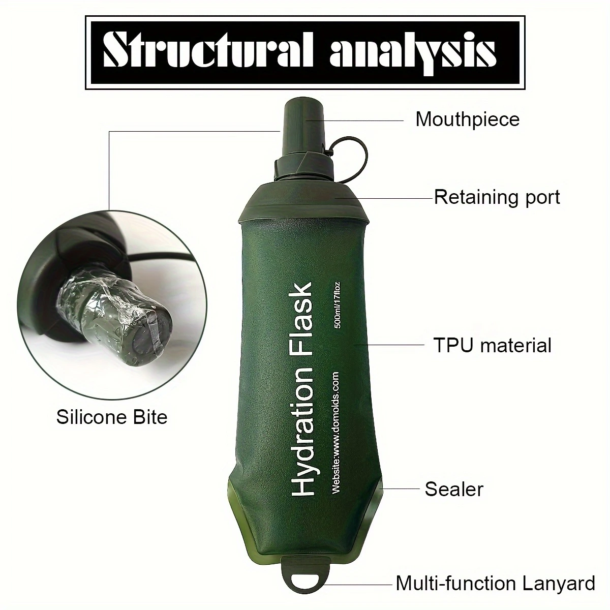 HYDRO CloudSip lightweight eco-bottle with flexible body