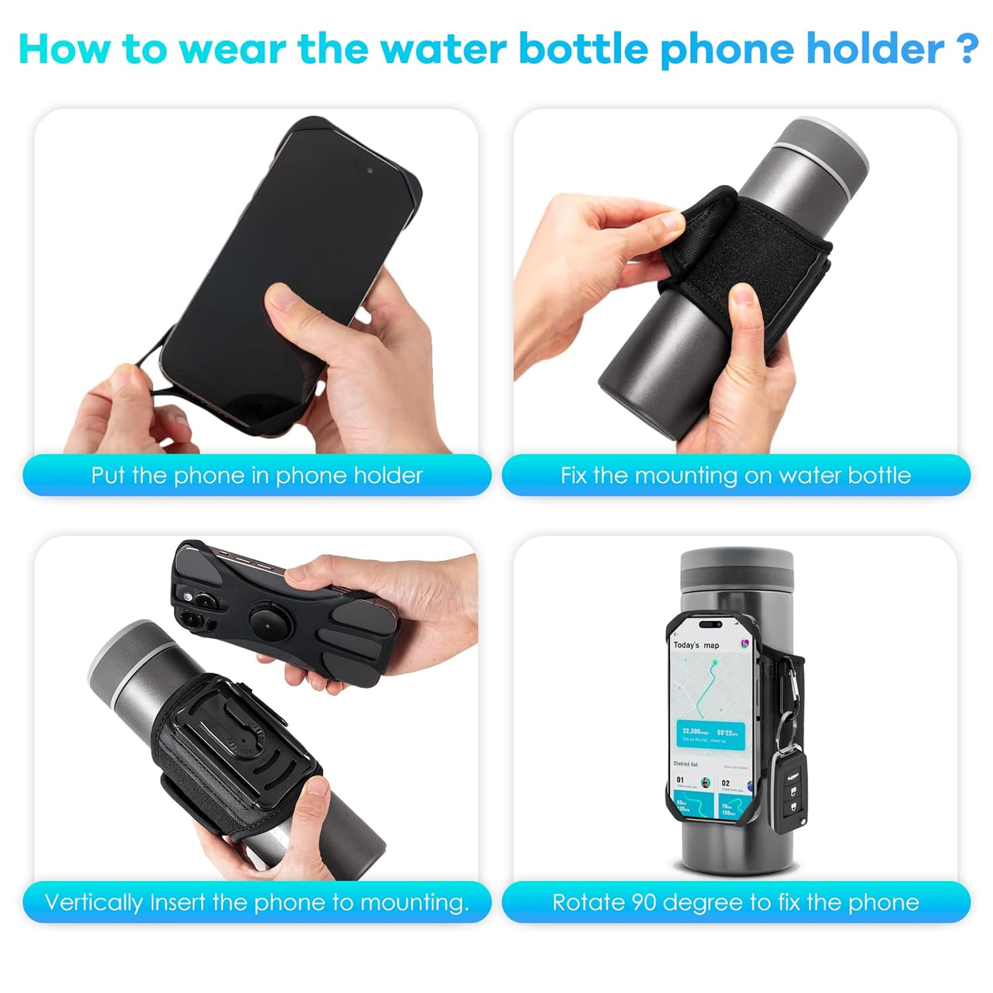 HYDRO GripGear. Universal holder for sports and walks.