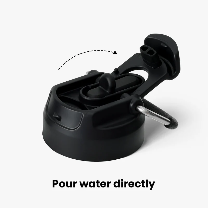 HYDRO FlexCap. Smart No Spill Lid with Straw.