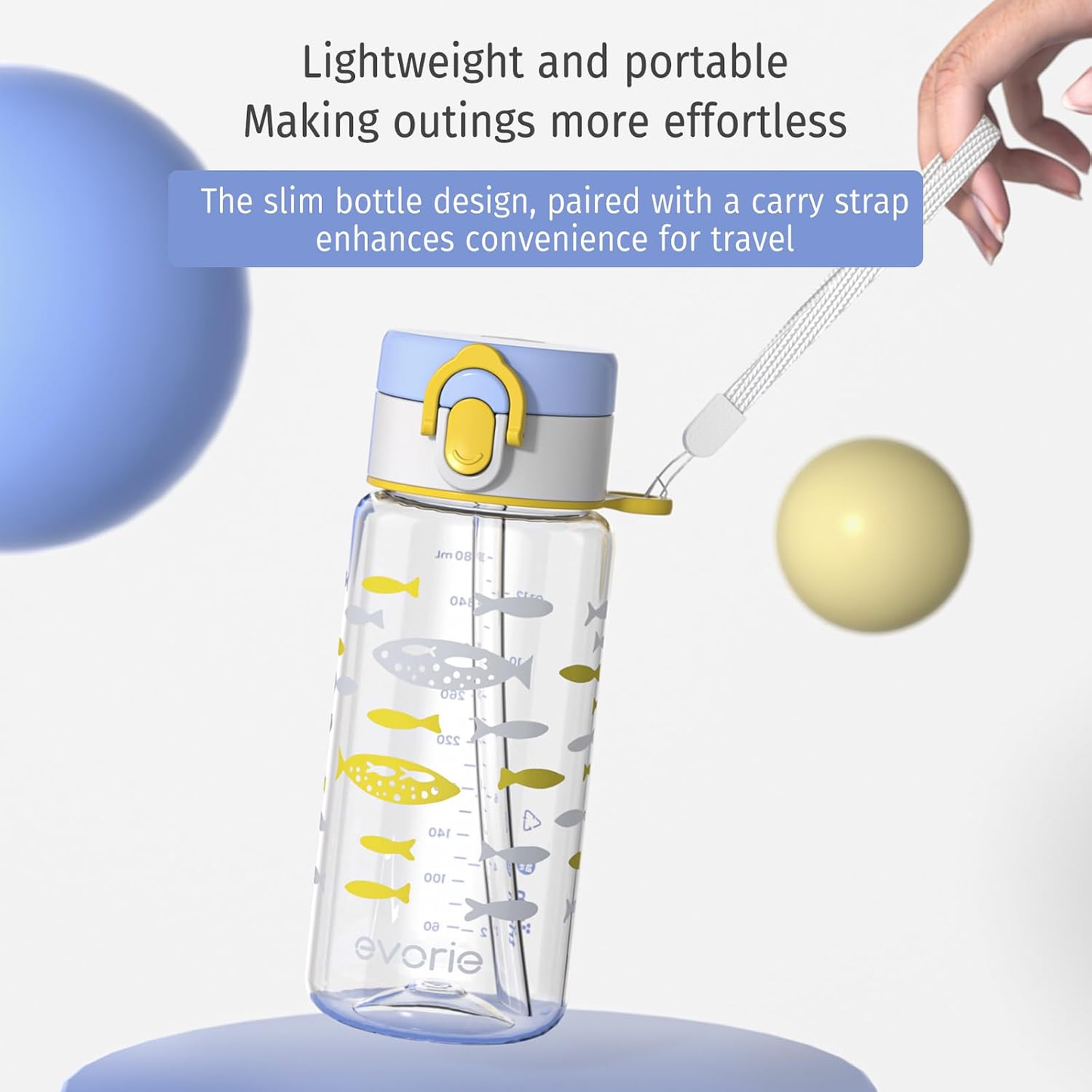 HYDRO FunSip. Lightweight and colorful BPA-free baby bottle.