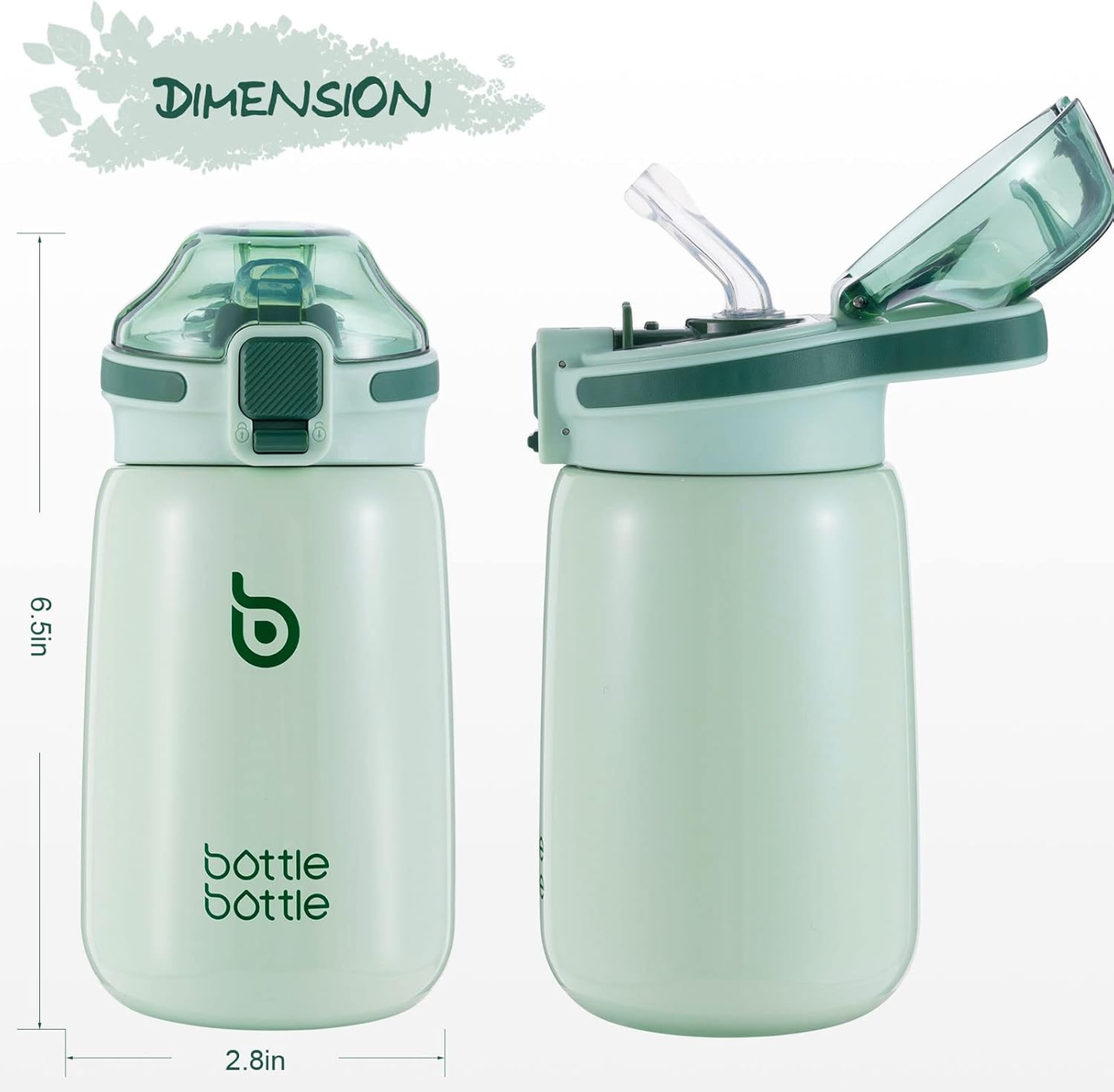HYDRO SafeSip. Durable and safe thermal bottle for children with valve.