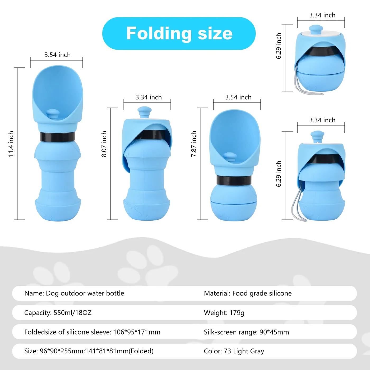 HYDRO FlexiSip. Drinking bowl for dogs and cats: collapsible bowl + lightweight format.
