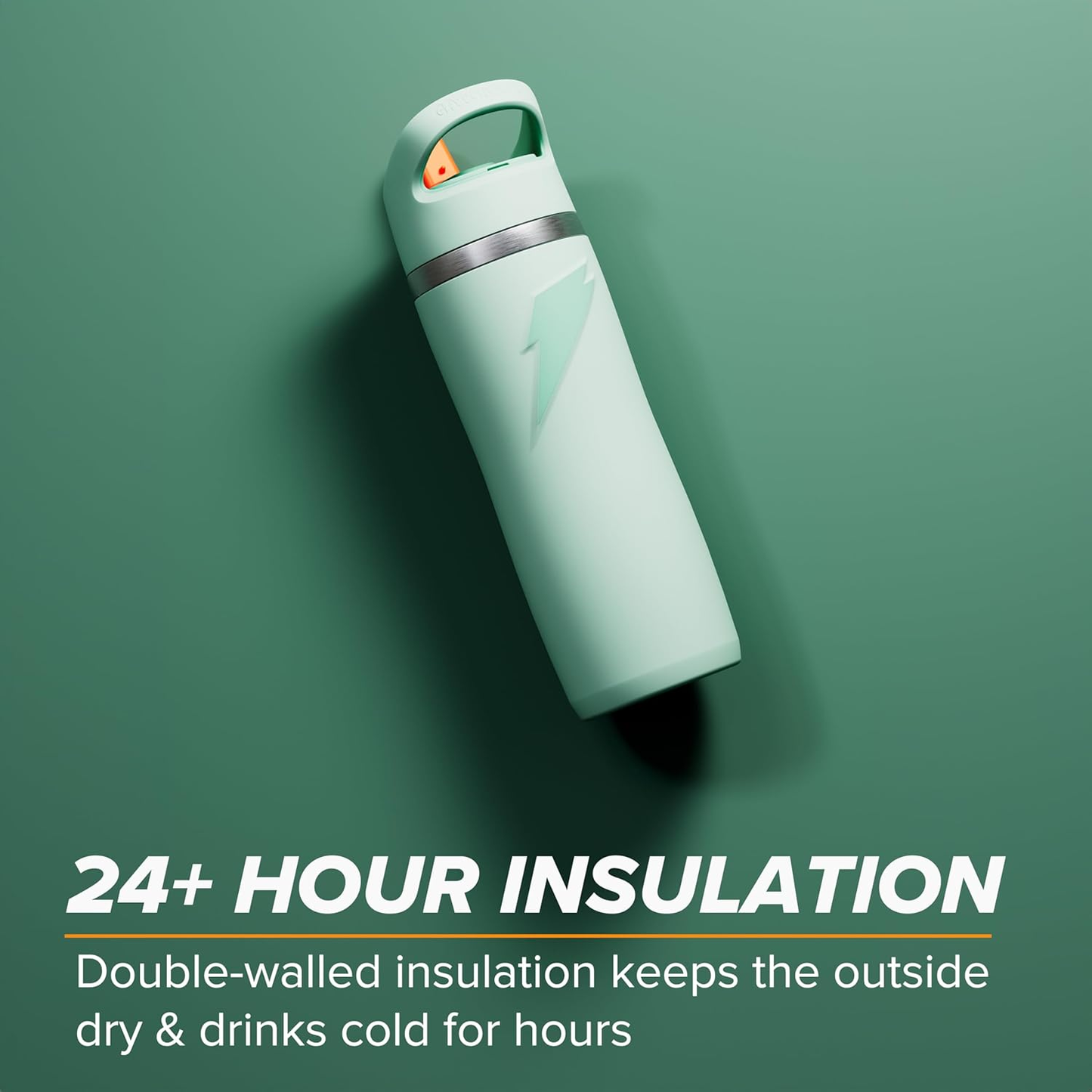 HYDRO SteelFlow. Durable steel bottle with spare cap and straw