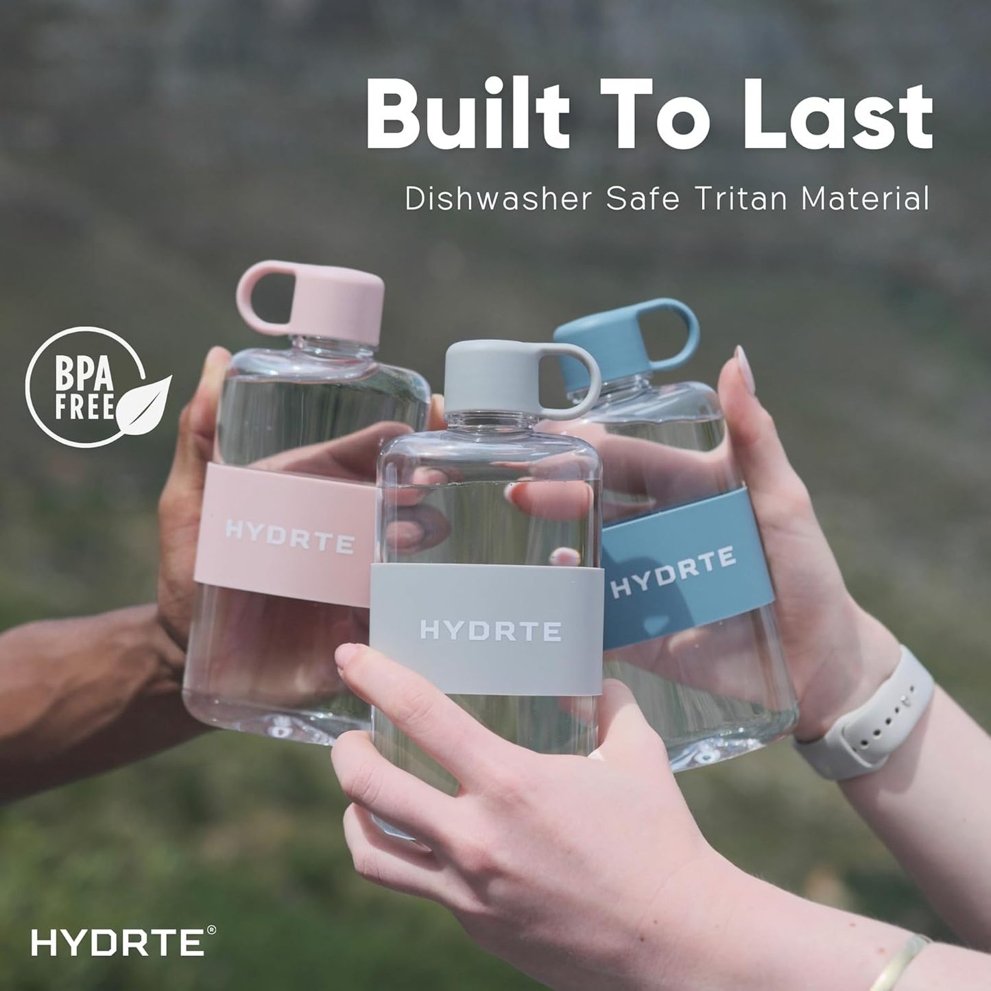 HYDRO SlimMate™. Lightweight, flat, protective bottle for active and stylish.
