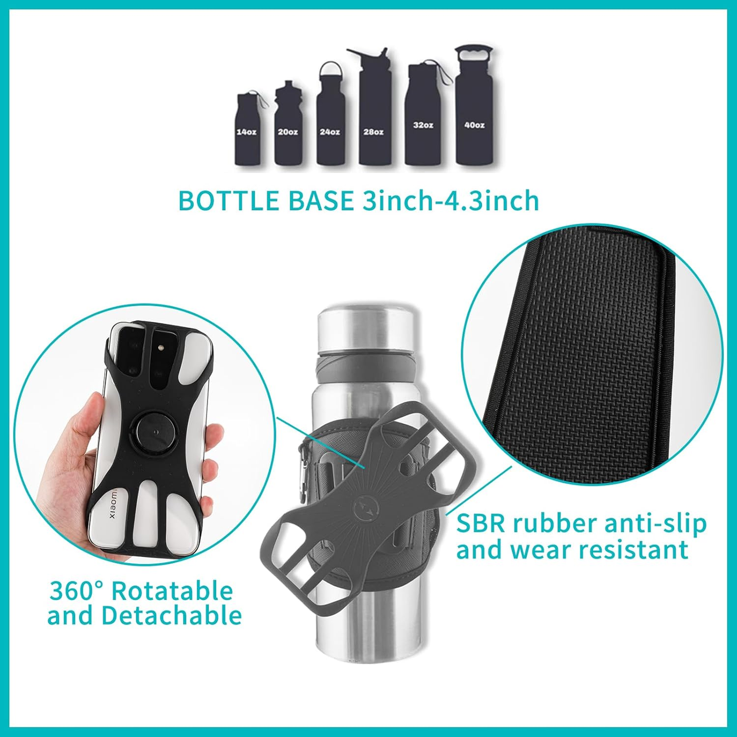 HYDRO FlexiHold. Reliable holder with adjustable fastening and hidden pocket.