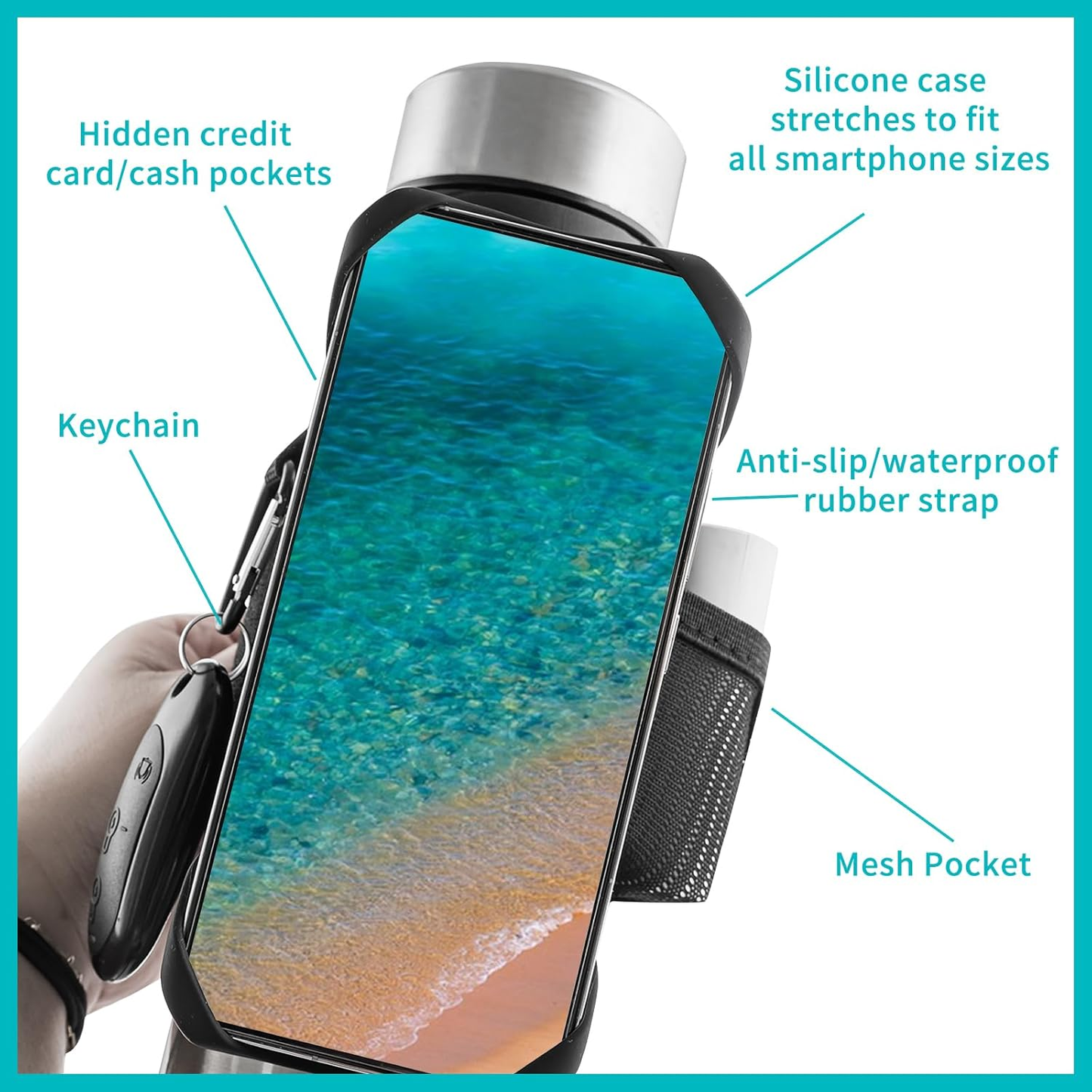 HYDRO FlexiHold. Reliable holder with adjustable fastening and hidden pocket.
