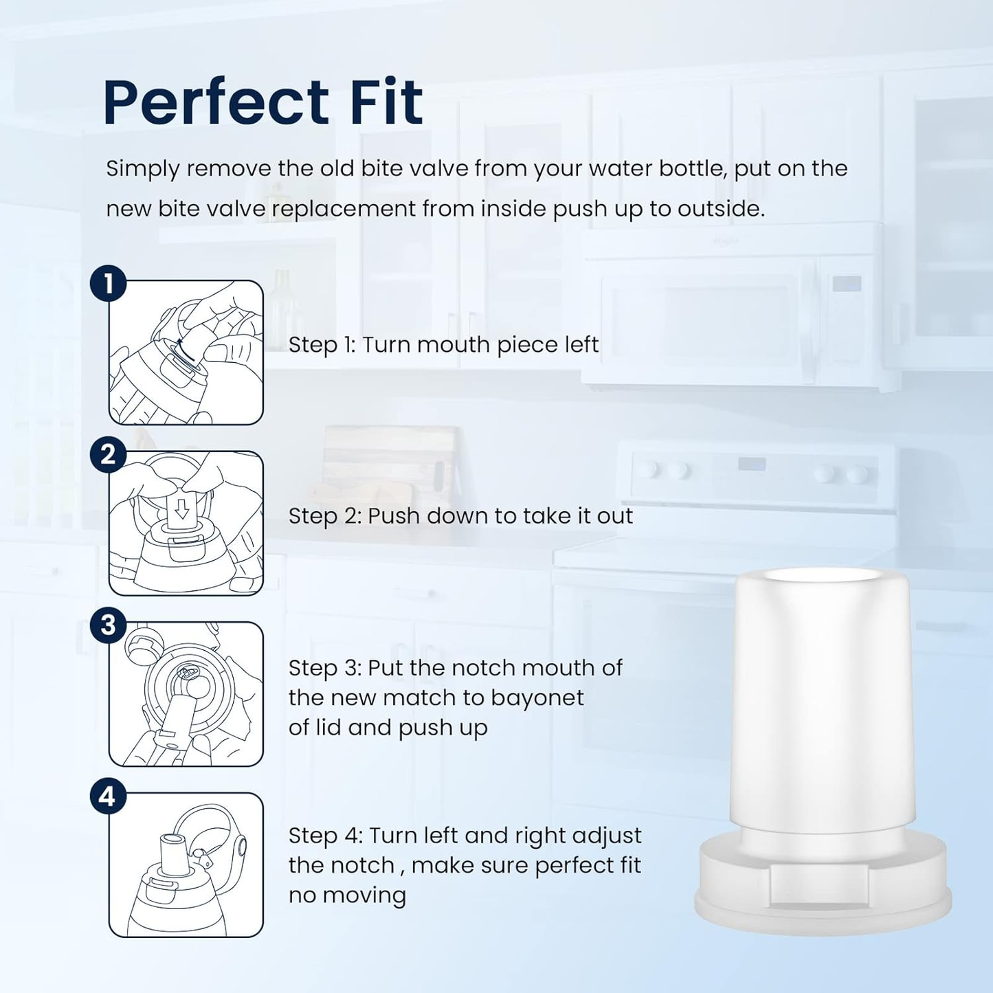 HYDRO PureValve. BPA-free leak-proof valve for all popular bottles.