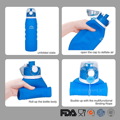 HYDRO FlexFold™. Eco-friendly, impact-resistant and collapsible bottle for an active life.